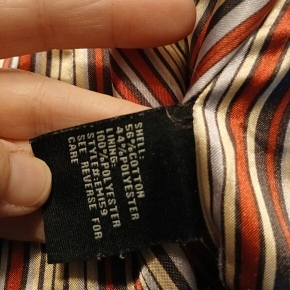 SUGAR FLY Peacoat womens XS Brown softshell woven Seersucker look Sexy Coat! - Picture 12 of 13